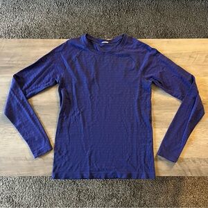 Athleta Momentum Seamless Top Size Medium Deep Marine